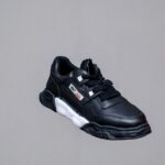 Mmy Black Leather Modern Classic Sneakers