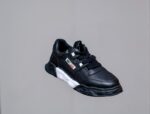 Mmy Black Leather Modern Classic Sneakers