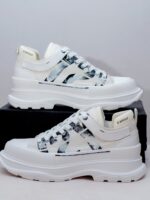 Pierre D'amour Premium Canvas White Sneakers - Image 3